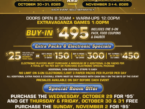 south point casino bingo extravaganza tournament flyer